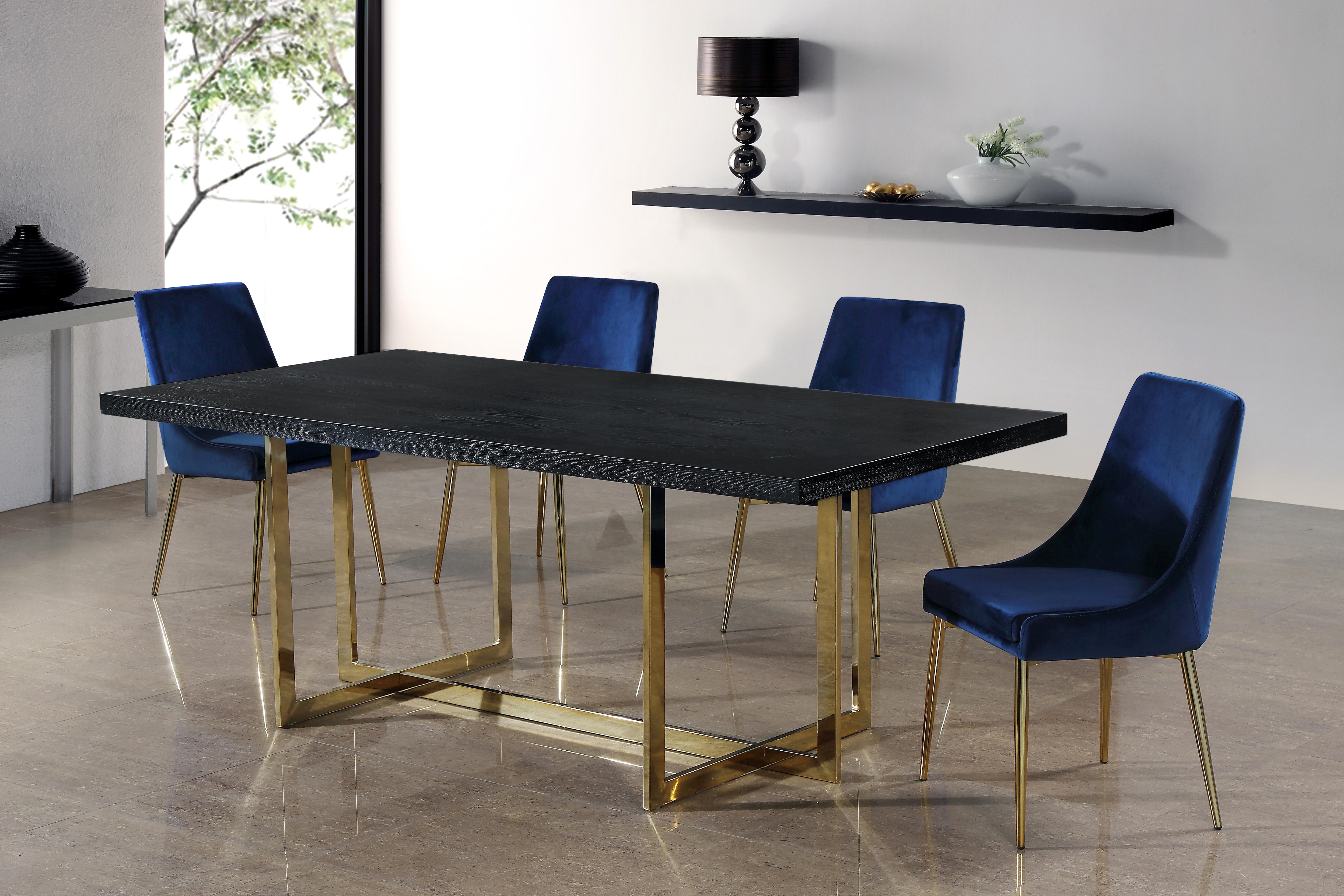 Karina Navy Velvet Dining Chair - Image 5