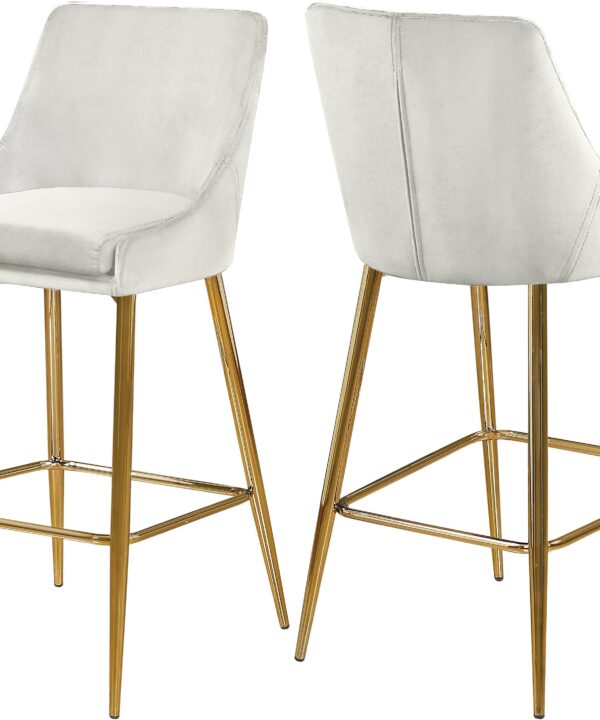 Karina Cream Velvet Stool
