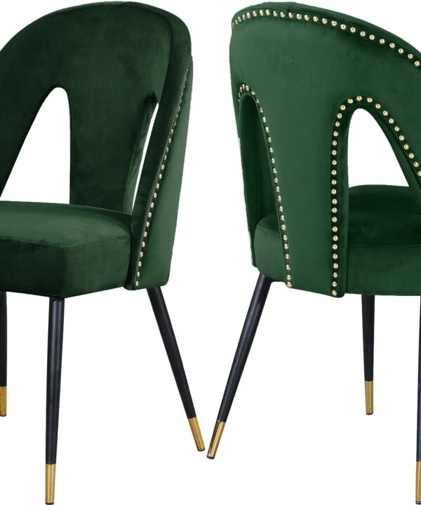 Akoya Green Velvet Dining Chair - Luxe Home Furnishings (Jersey City, NJ)