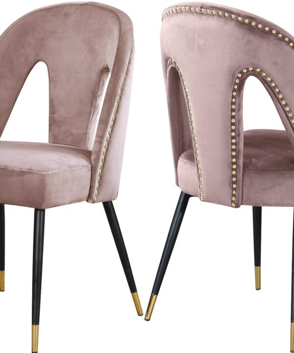 Akoya Pink Velvet Dining Chair - Luxe Home Furnishings (Jersey City, NJ)