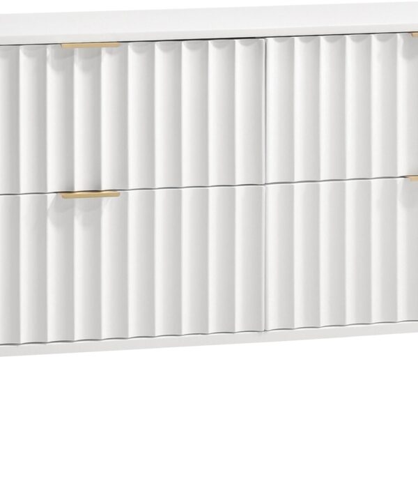 Modernist White Gloss Dresser