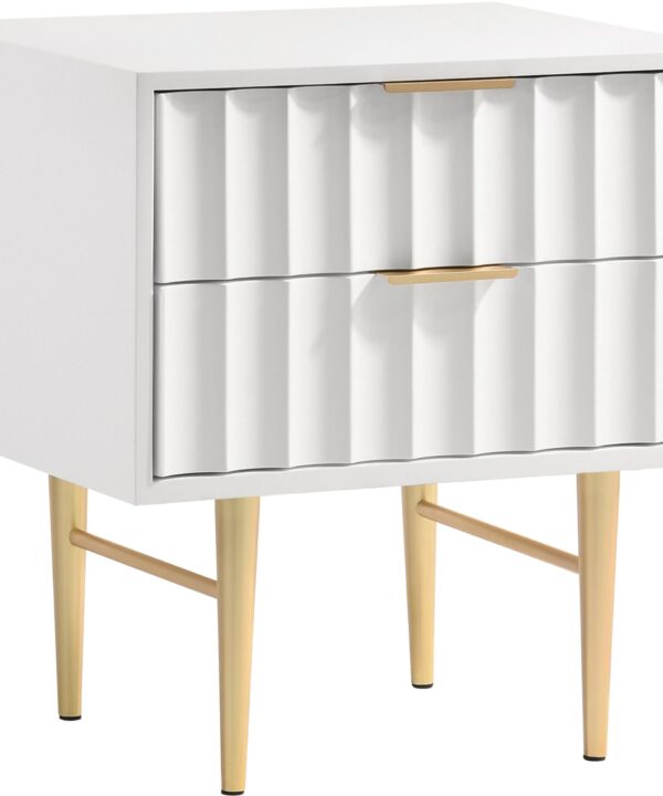 Modernist White Gloss Night Stand