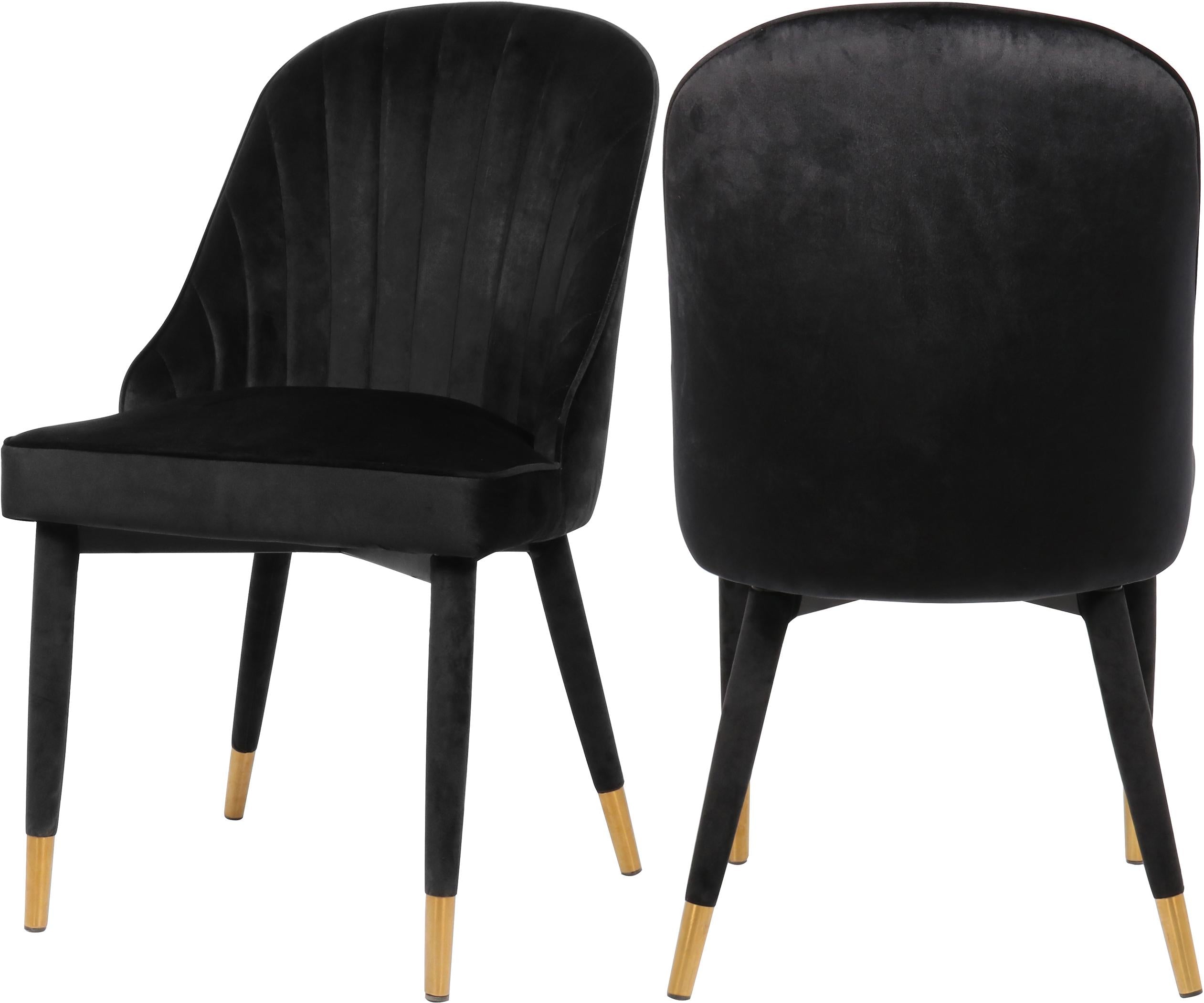 Belle Black Velvet Dining Chair - Luxe Home Furnishings (Jersey City, NJ)