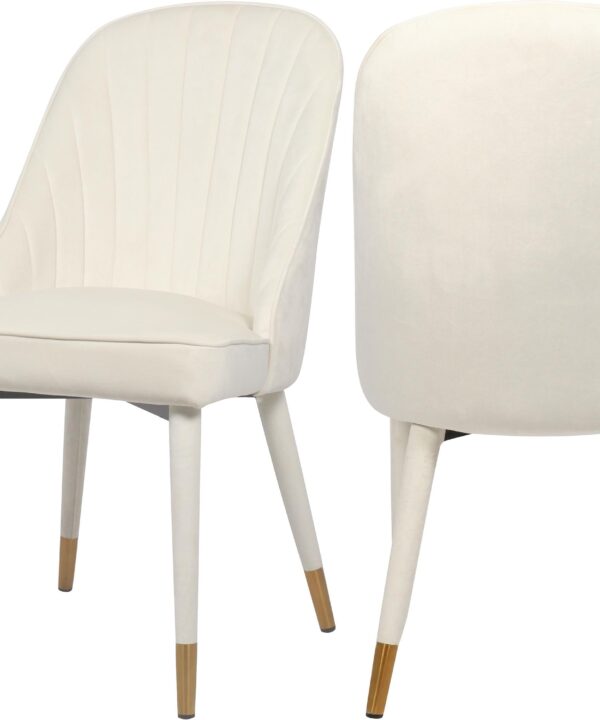Belle Cream Velvet Dining Chair - Luxe Home Furnishings (Jersey City, NJ)