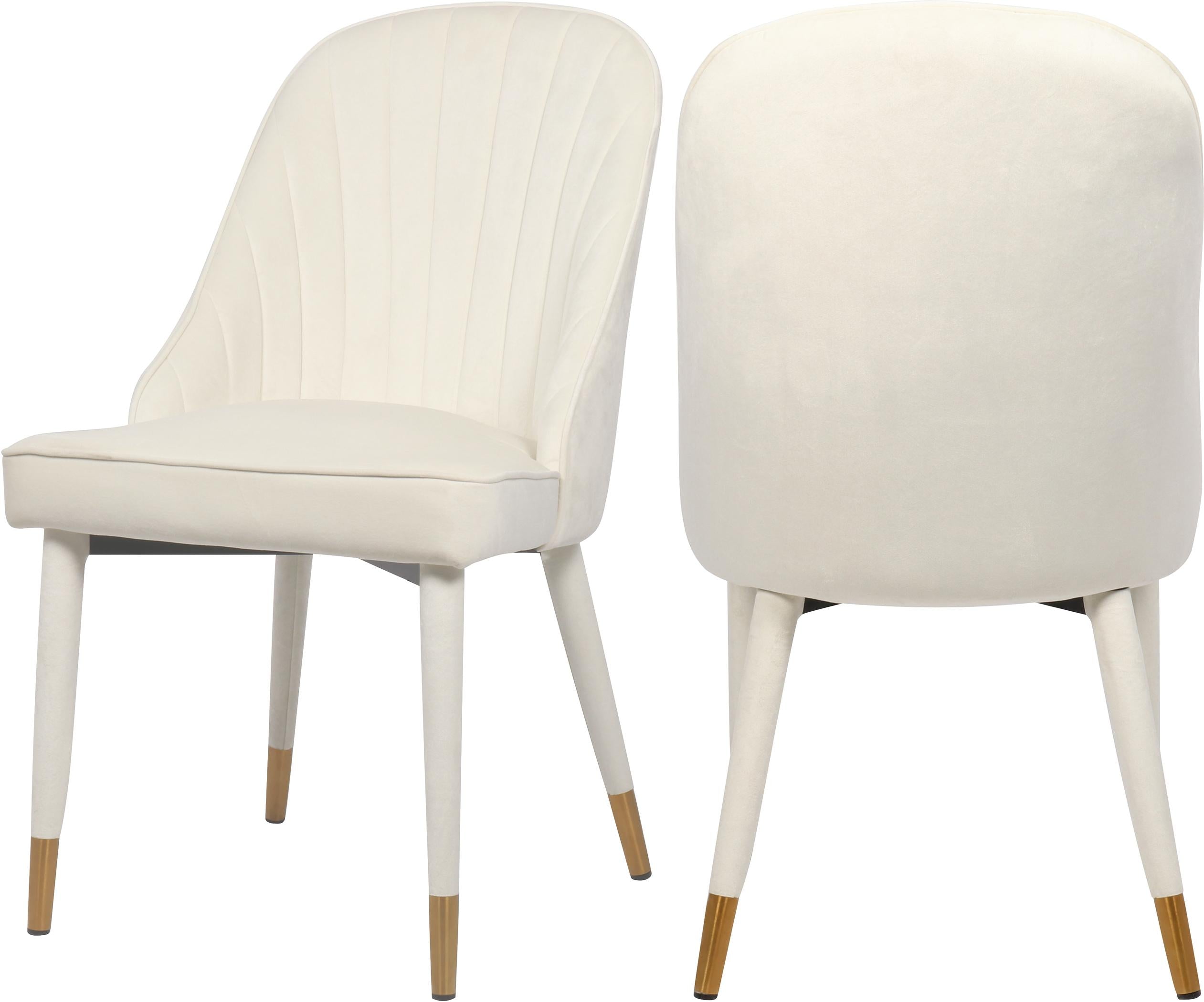 Belle Cream Velvet Dining Chair - Luxe Home Furnishings (Jersey City, NJ)