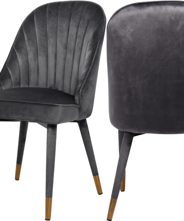 Belle Grey Velvet Dining Chair - Luxe Home Furnishings (Jersey City, NJ)