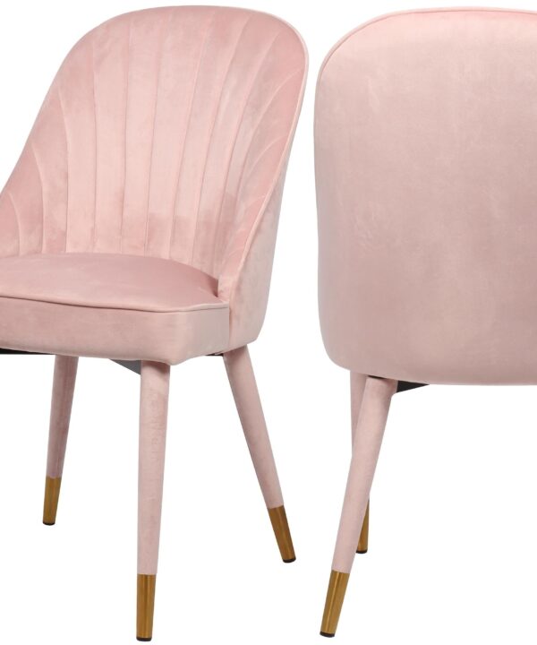 Belle Pink Velvet Dining Chair - Luxe Home Furnishings (Jersey City, NJ)