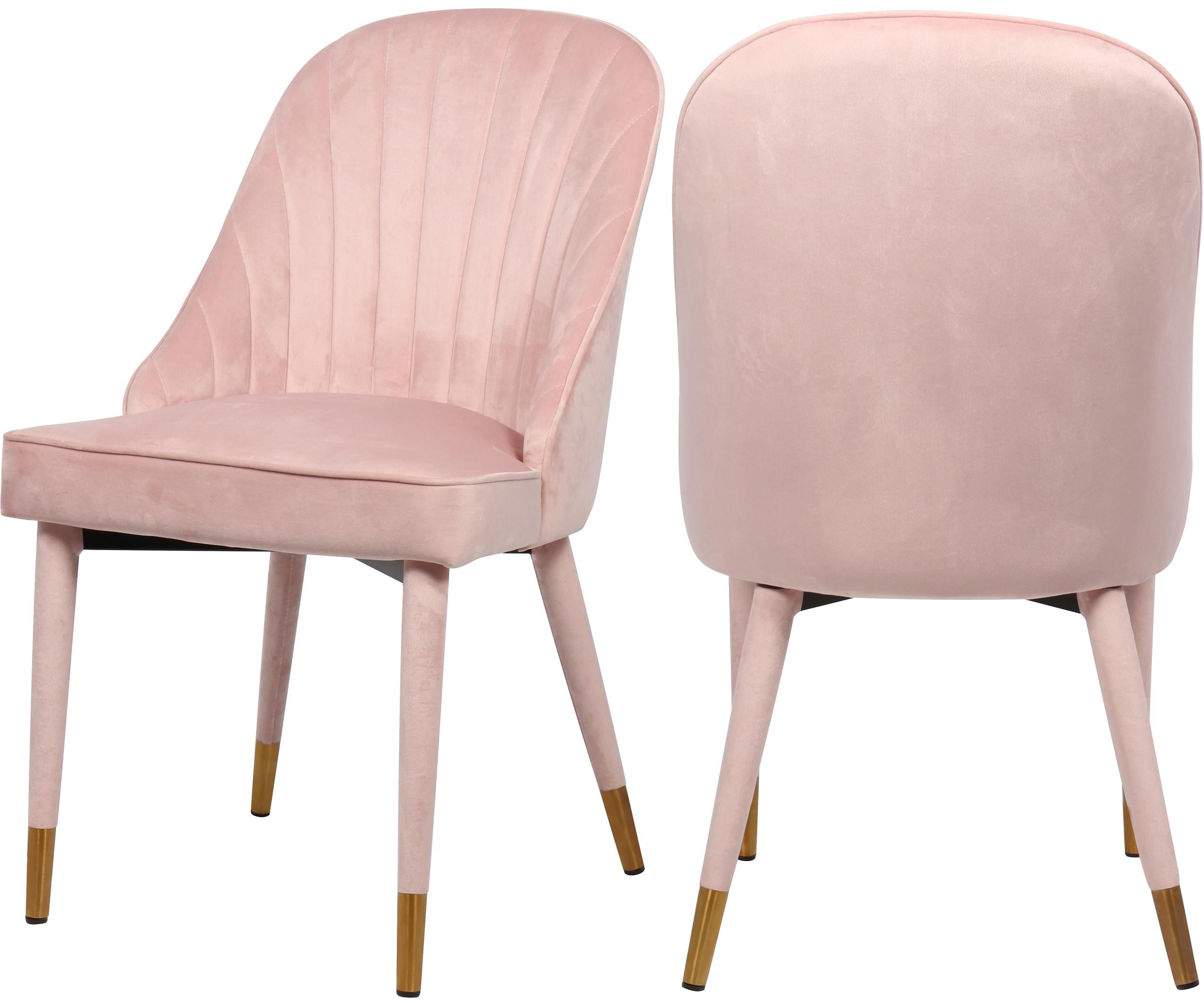 Belle Pink Velvet Dining Chair - Luxe Home Furnishings (Jersey City, NJ)