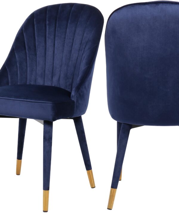 Belle Navy Velvet Dining Chair - Luxe Home Furnishings (Jersey City, NJ)