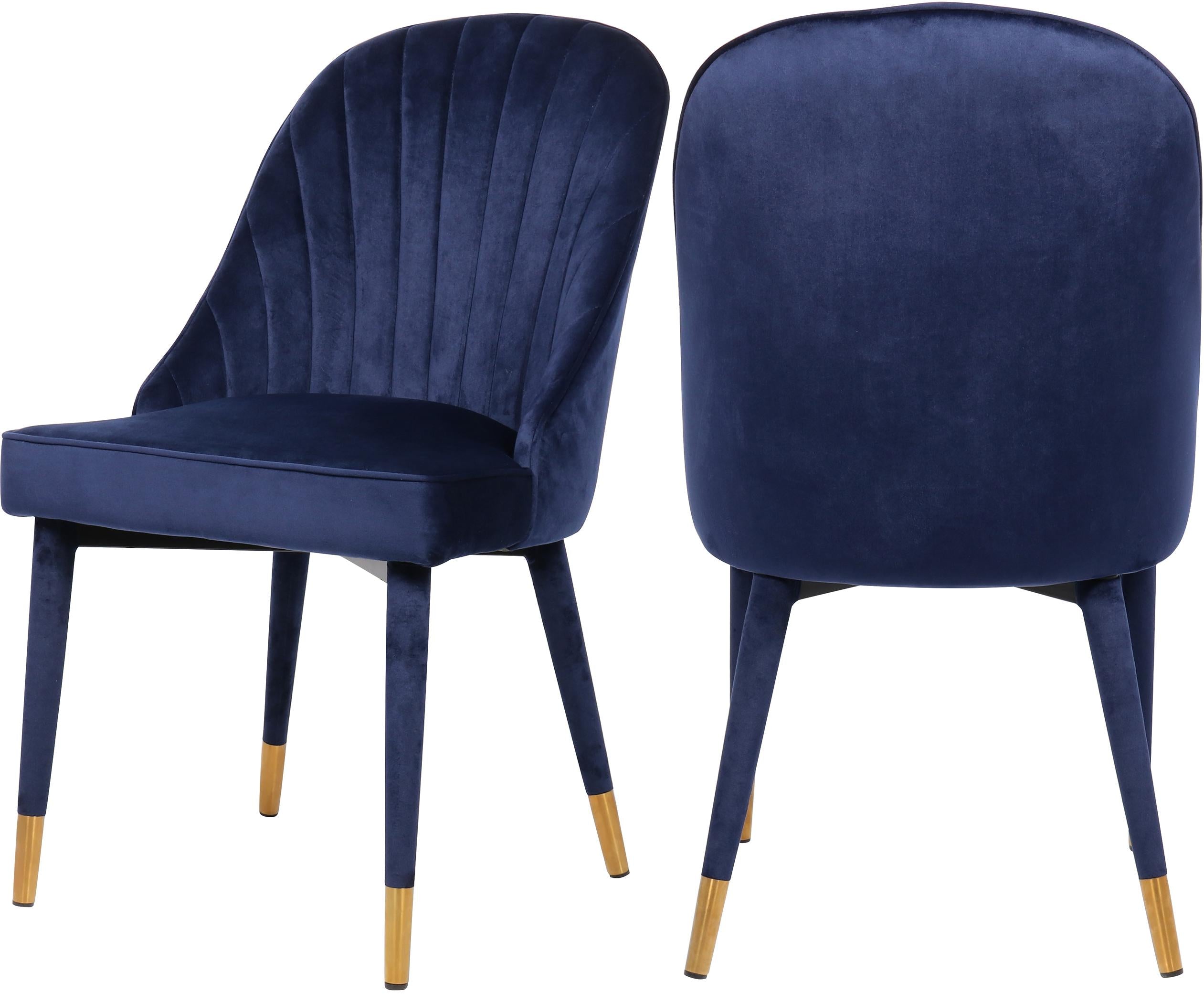 Belle Navy Velvet Dining Chair - Luxe Home Furnishings (Jersey City, NJ)