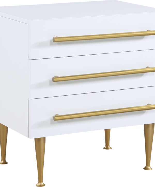 Marisol White Night Stand - Luxe Home Furnishings (Jersey City, NJ)
