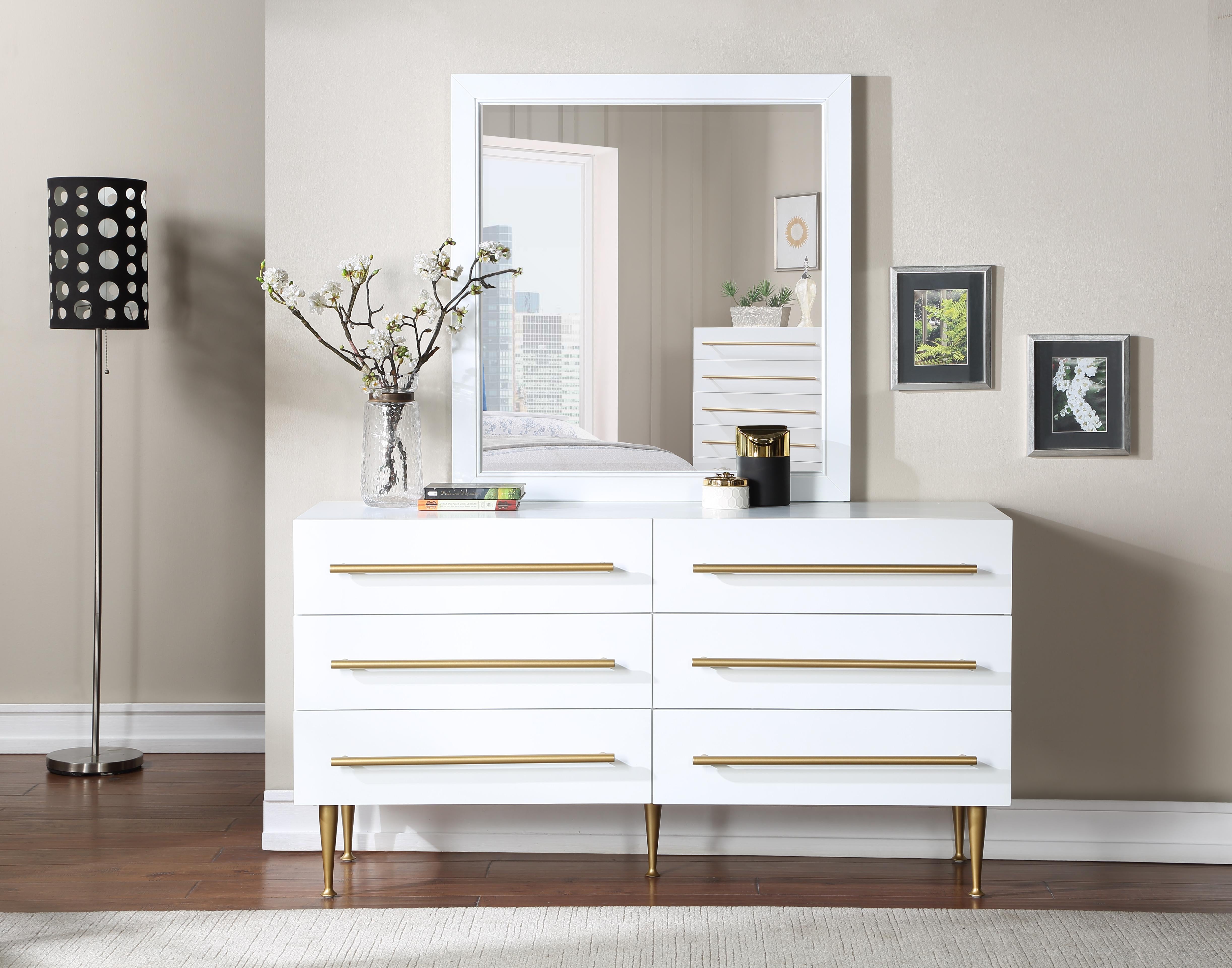 Marisol White Mirror - Luxe Home Furnishings (Jersey City, NJ)