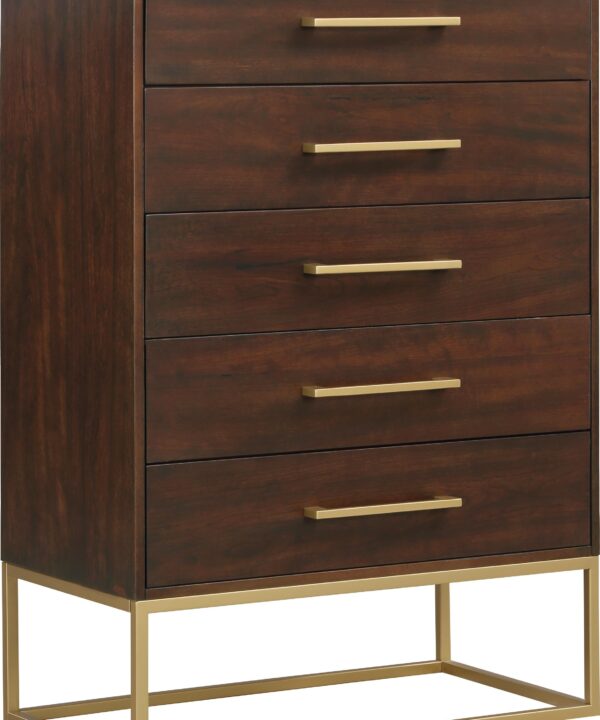 Maxine Cherry / Gold Chest - Luxe Home Furnishings (Jersey City, NJ)