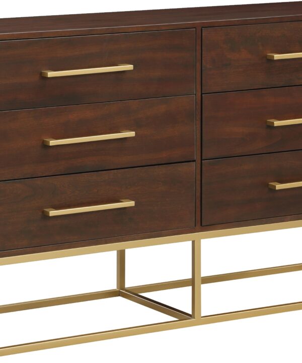 Maxine Cherry / Gold Dresser - Luxe Home Furnishings (Jersey City, NJ)