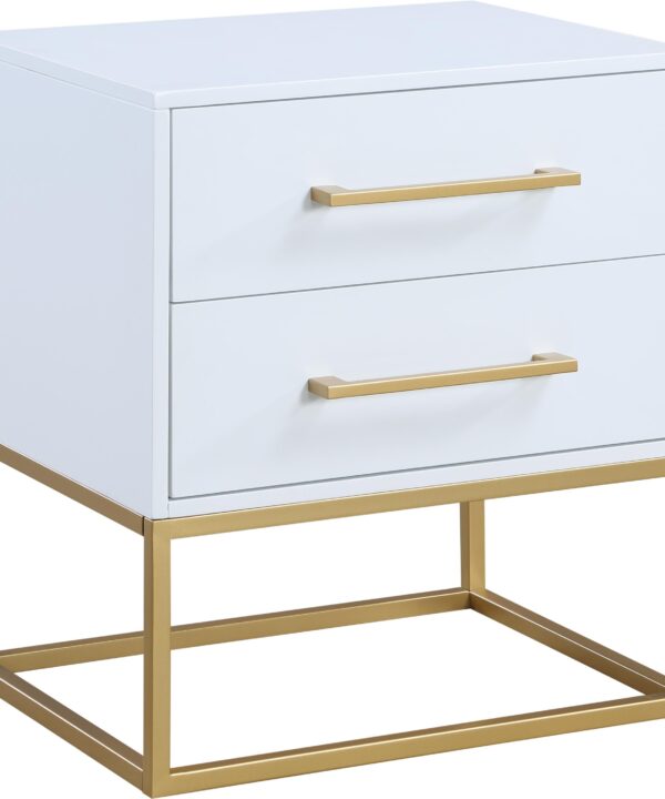 Maxine White / Gold Night Stand