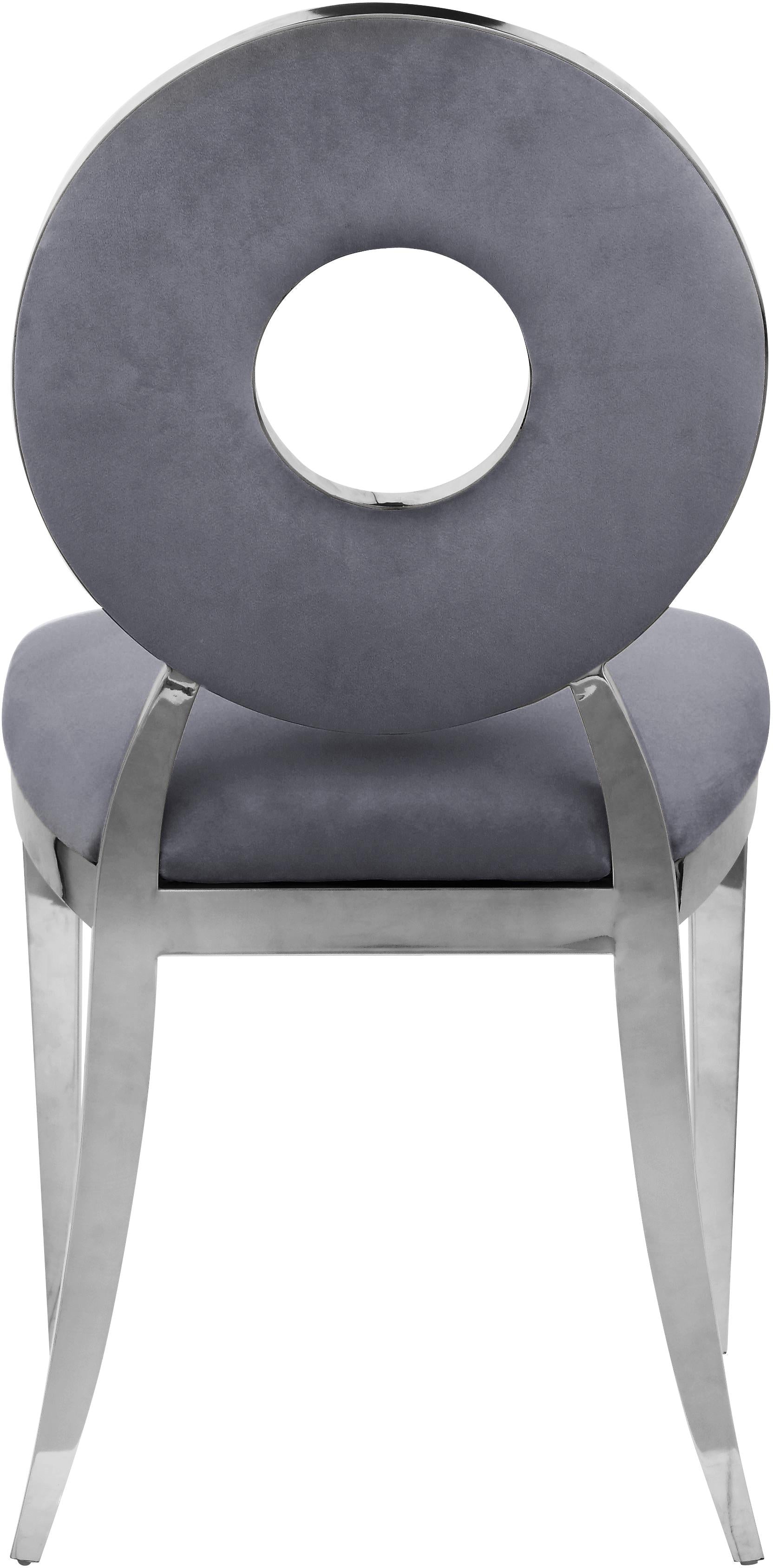 Carousel Grey Velvet Dining Chair - Image 9