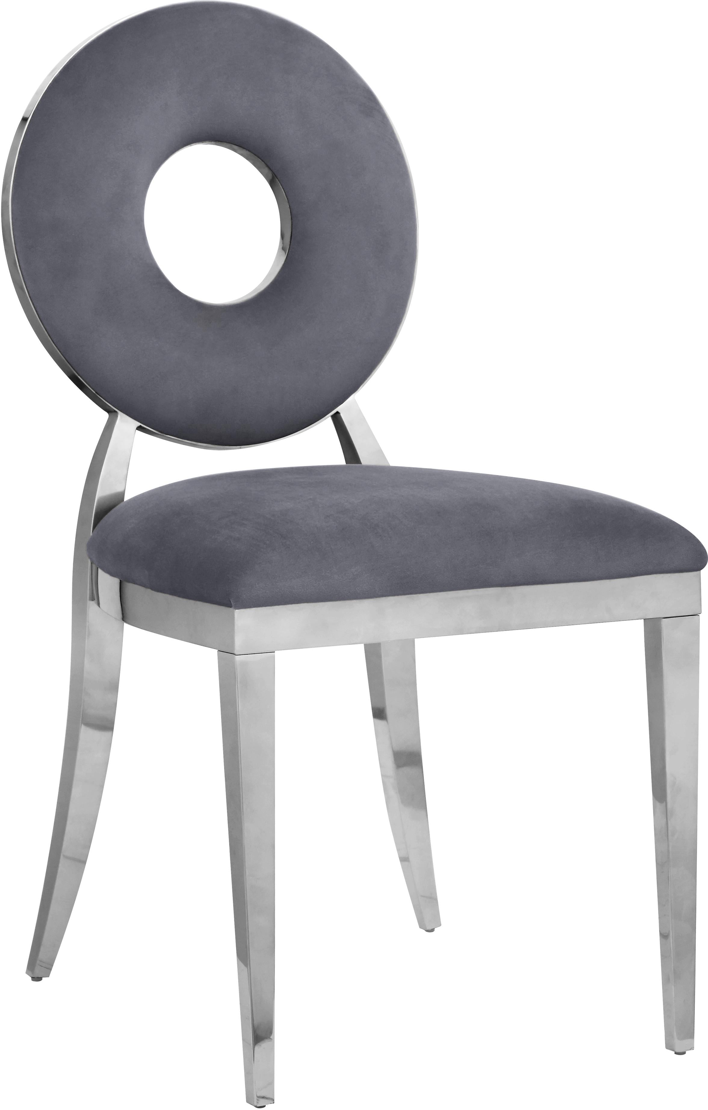Carousel Grey Velvet Dining Chair - Image 11