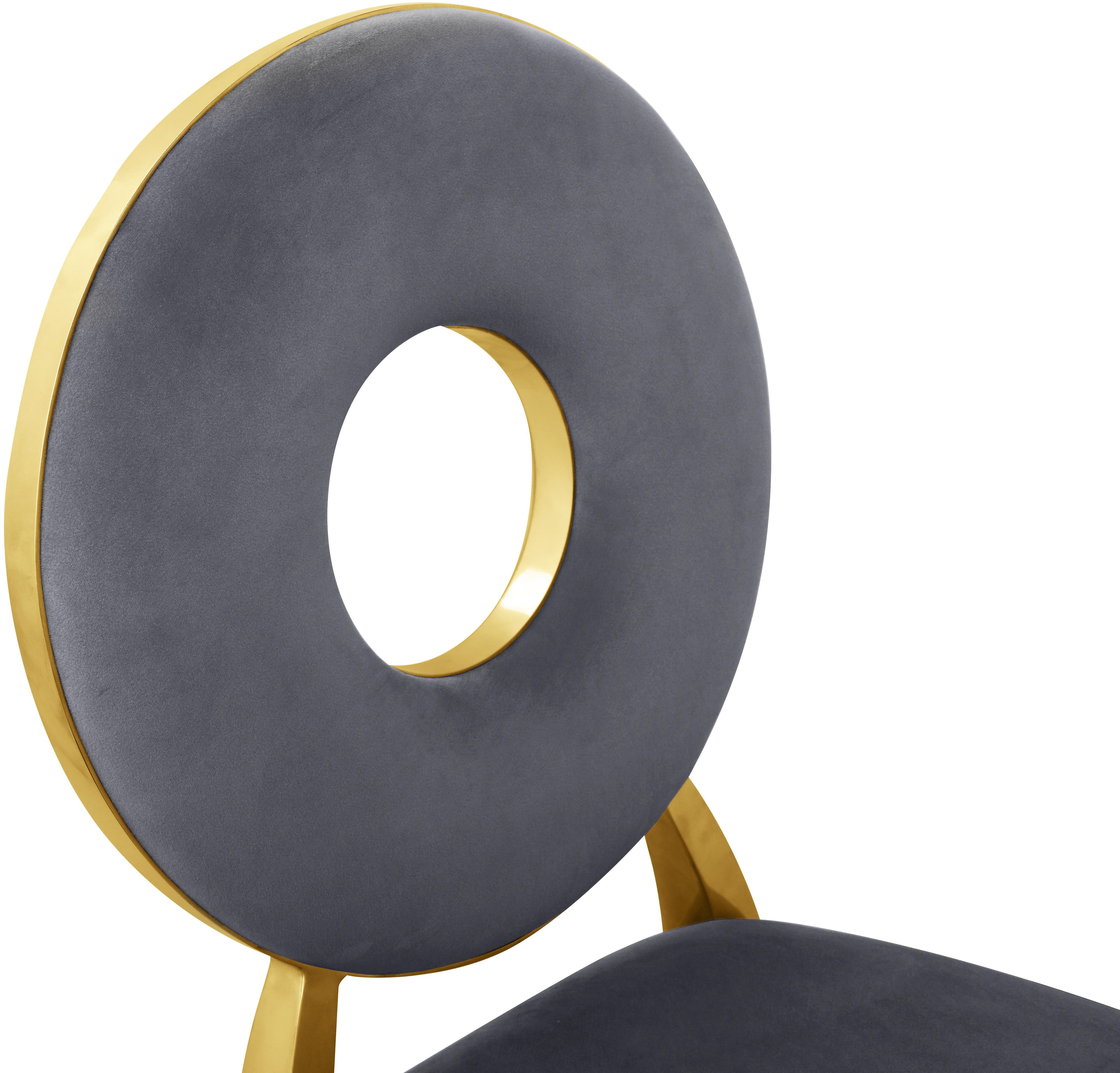 Carousel Grey Velvet Dining Chair - Image 6