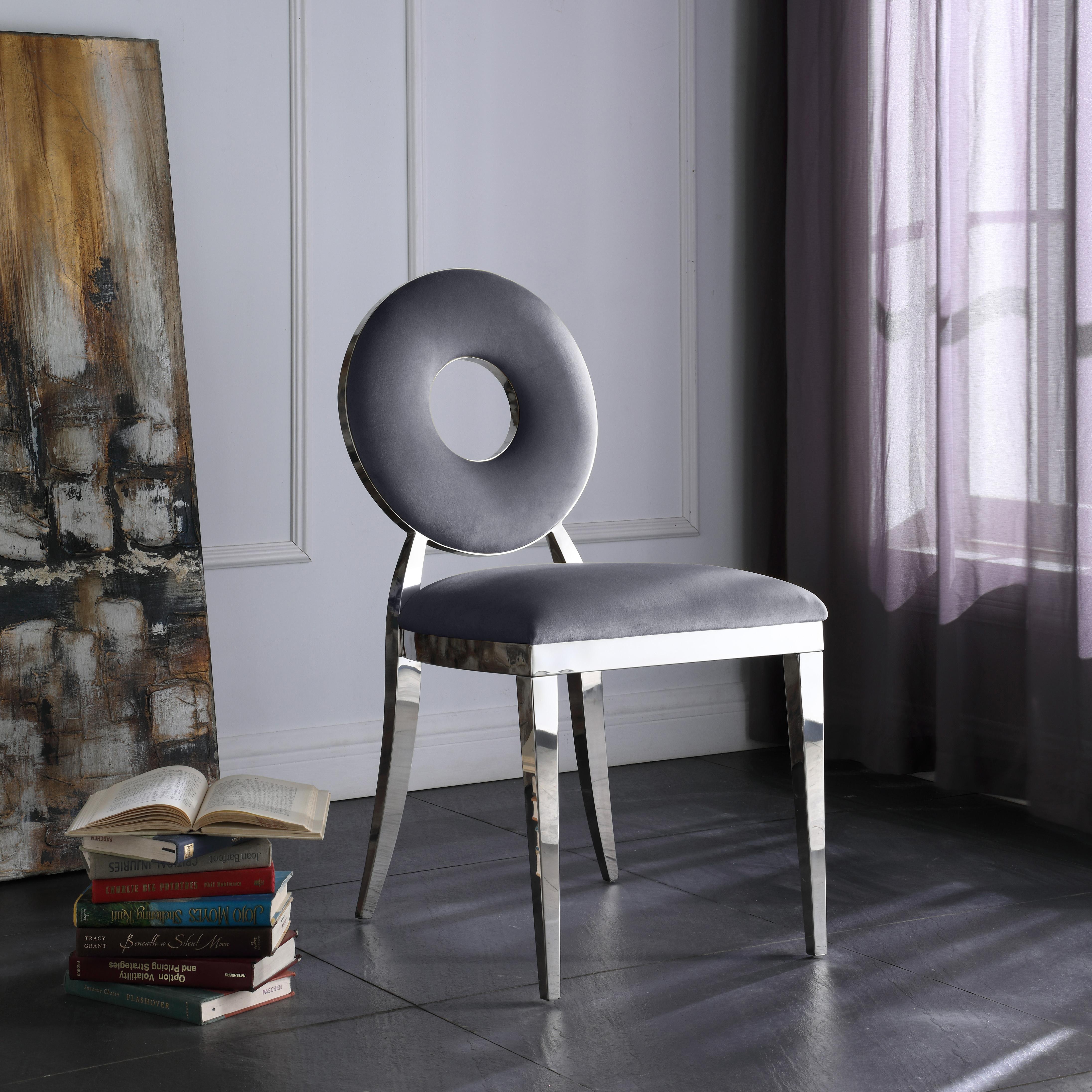 Carousel Grey Velvet Dining Chair - Image 14
