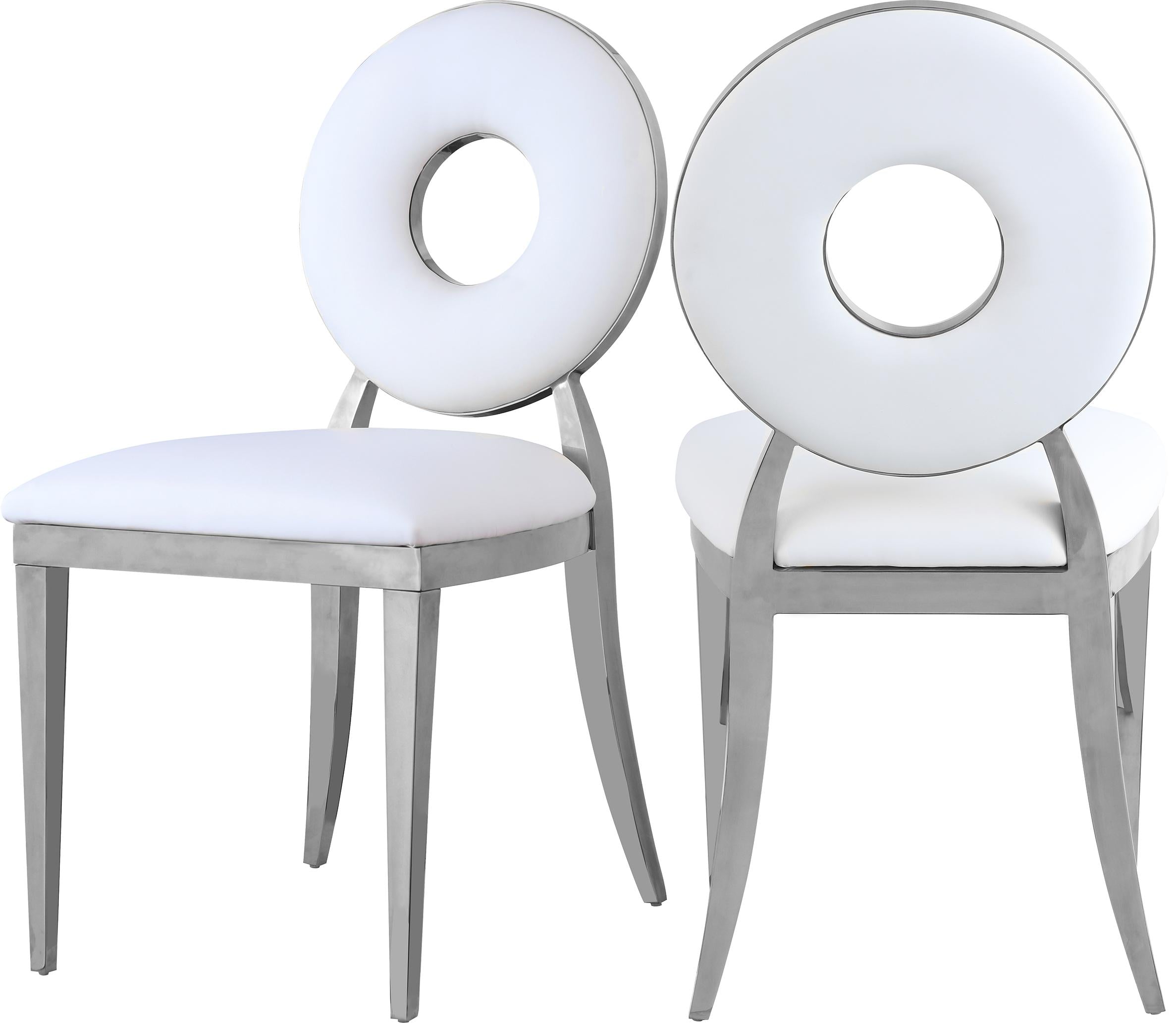 Carousel White Faux Leather Dining Chair - Image 8