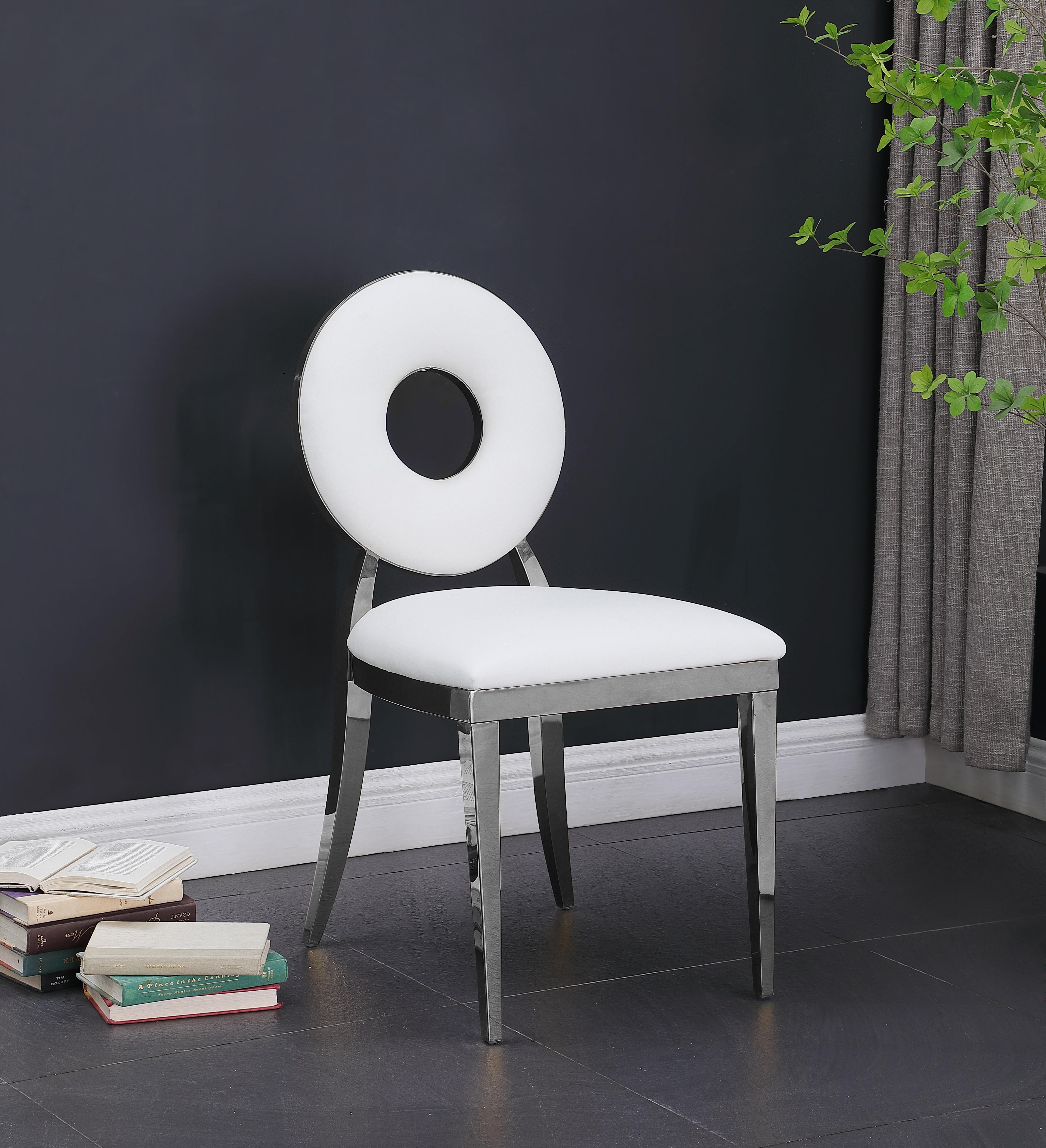 Carousel White Faux Leather Dining Chair - Image 14