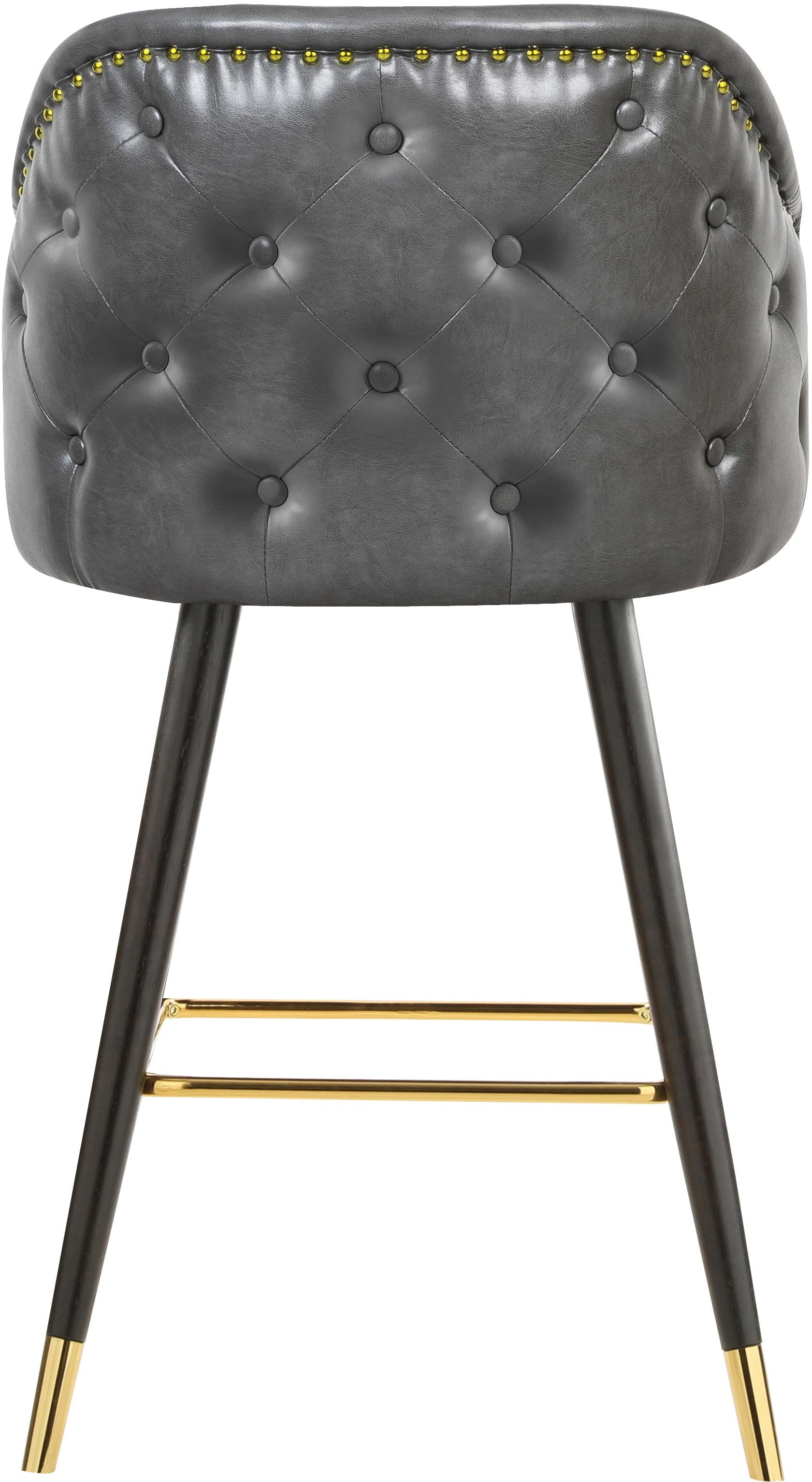 Barbosa Grey Faux Leather Counter/Bar Stool - Luxe Home Furnishings (Jersey City, NJ)