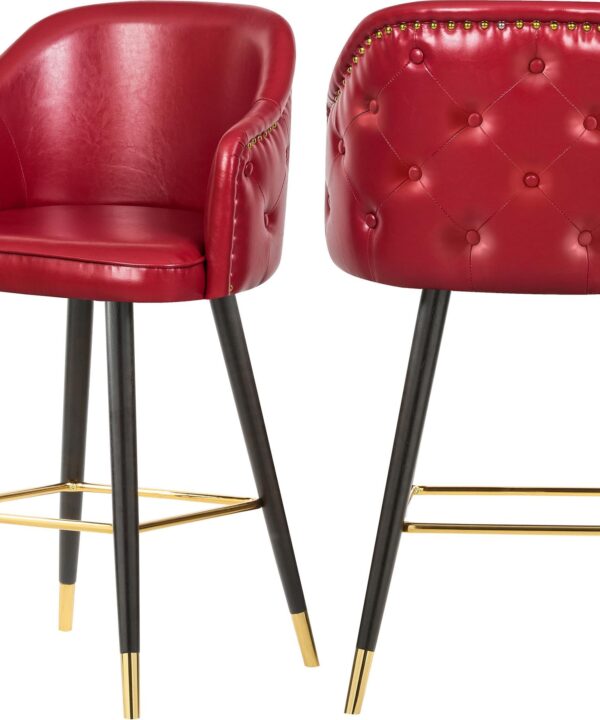 Barbosa Red Faux Leather Counter/Bar Stool - Luxe Home Furnishings (Jersey City, NJ)