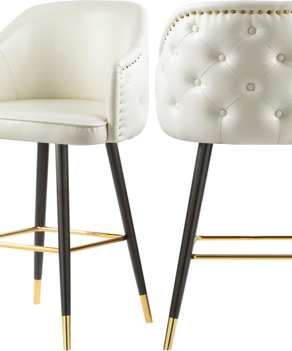 Barbosa White Faux Leather Counter/Bar Stool - Luxe Home Furnishings (Jersey City, NJ)
