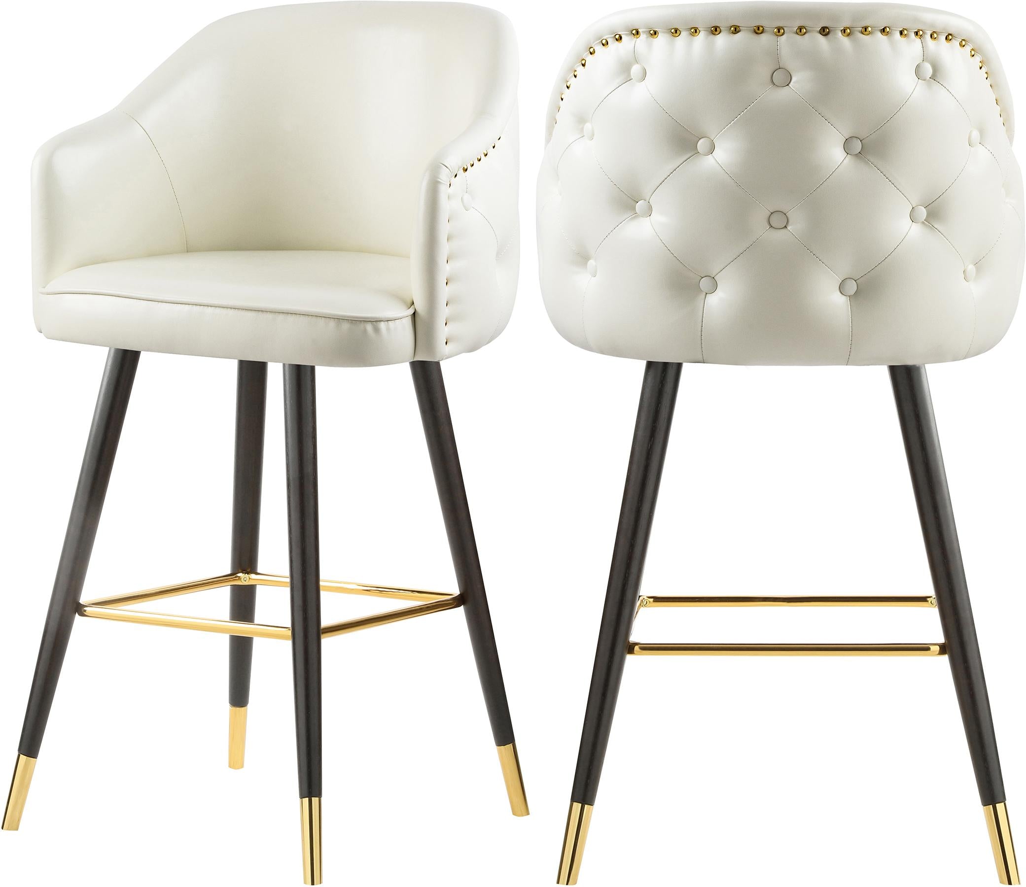 Barbosa White Faux Leather Counter/Bar Stool - Luxe Home Furnishings (Jersey City, NJ)