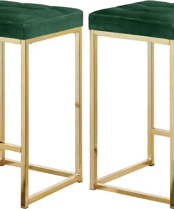 Nicola Green Velvet Stool