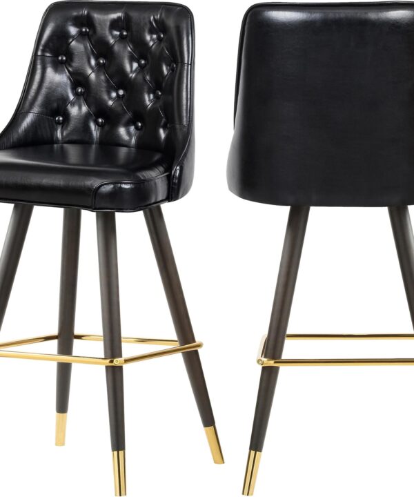 Portnoy Black Faux Leather Counter/Bar Stool