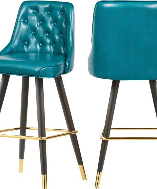 Portnoy Teal Faux Leather Counter/Bar Stool