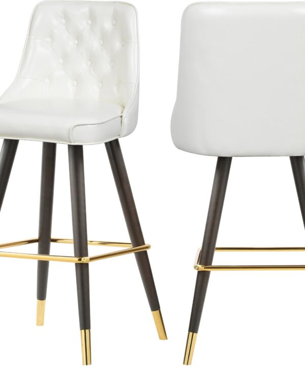 Portnoy White Faux Leather Counter/Bar Stool