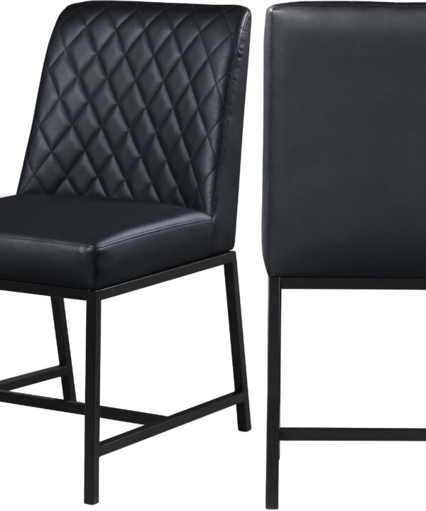 Bryce Black Faux Leather Dining Chair - Luxe Home Furnishings (Jersey City, NJ)