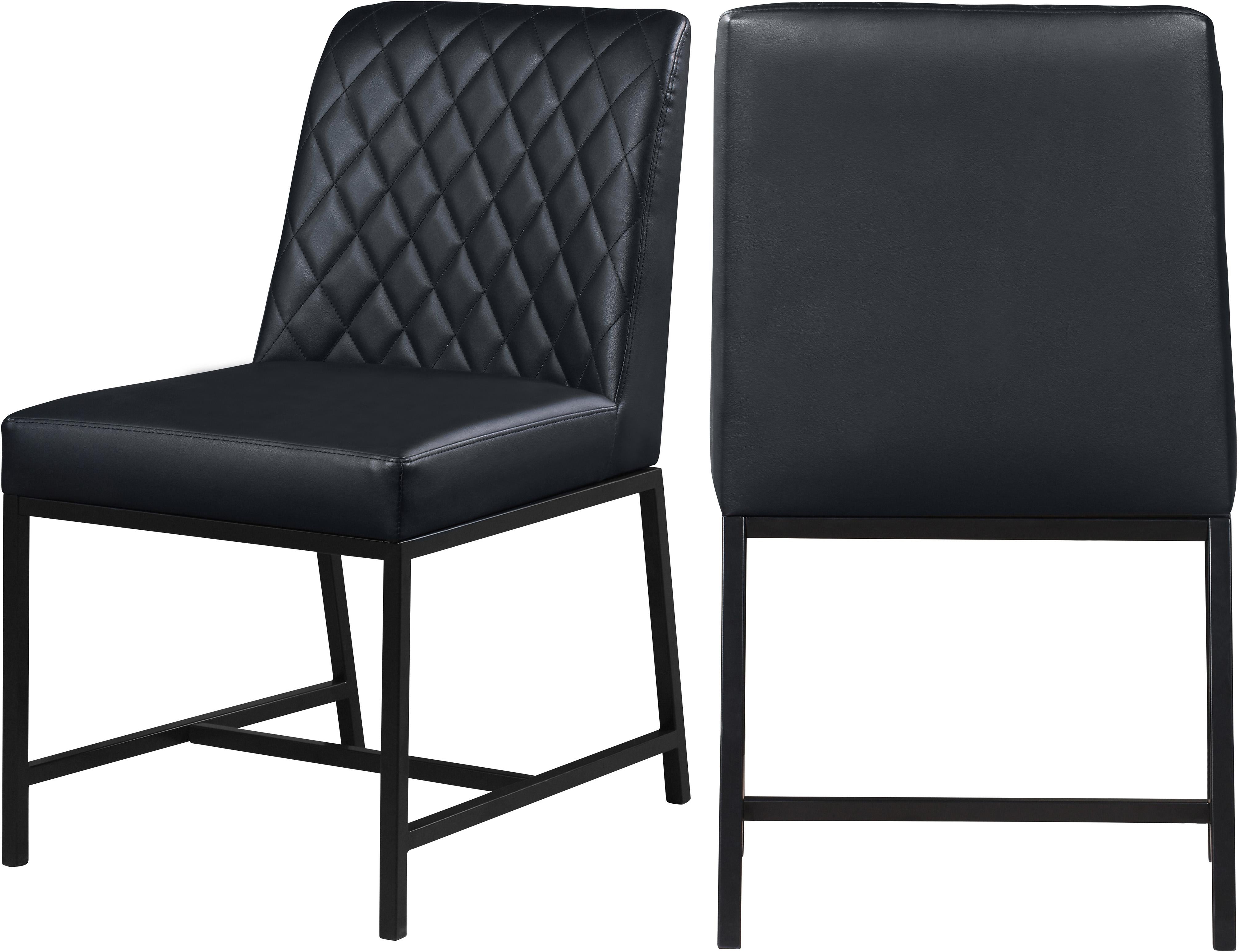 Bryce Black Faux Leather Dining Chair - Luxe Home Furnishings (Jersey City, NJ)