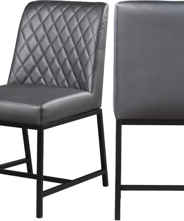 Bryce Grey Faux Leather Dining Chair - Luxe Home Furnishings (Jersey City, NJ)