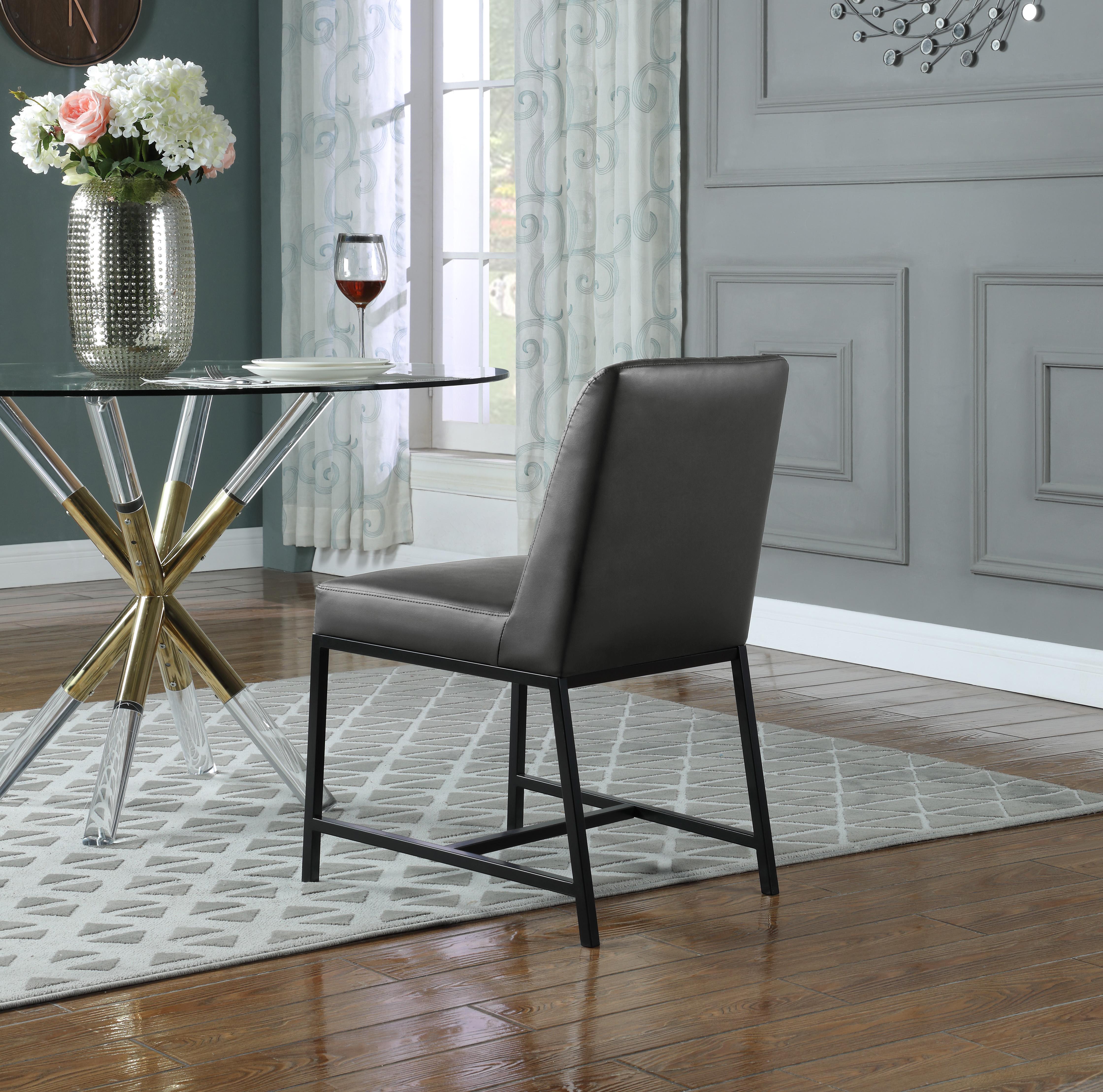 Bryce Grey Faux Leather Dining Chair - Luxe Home Furnishings (Jersey City, NJ)