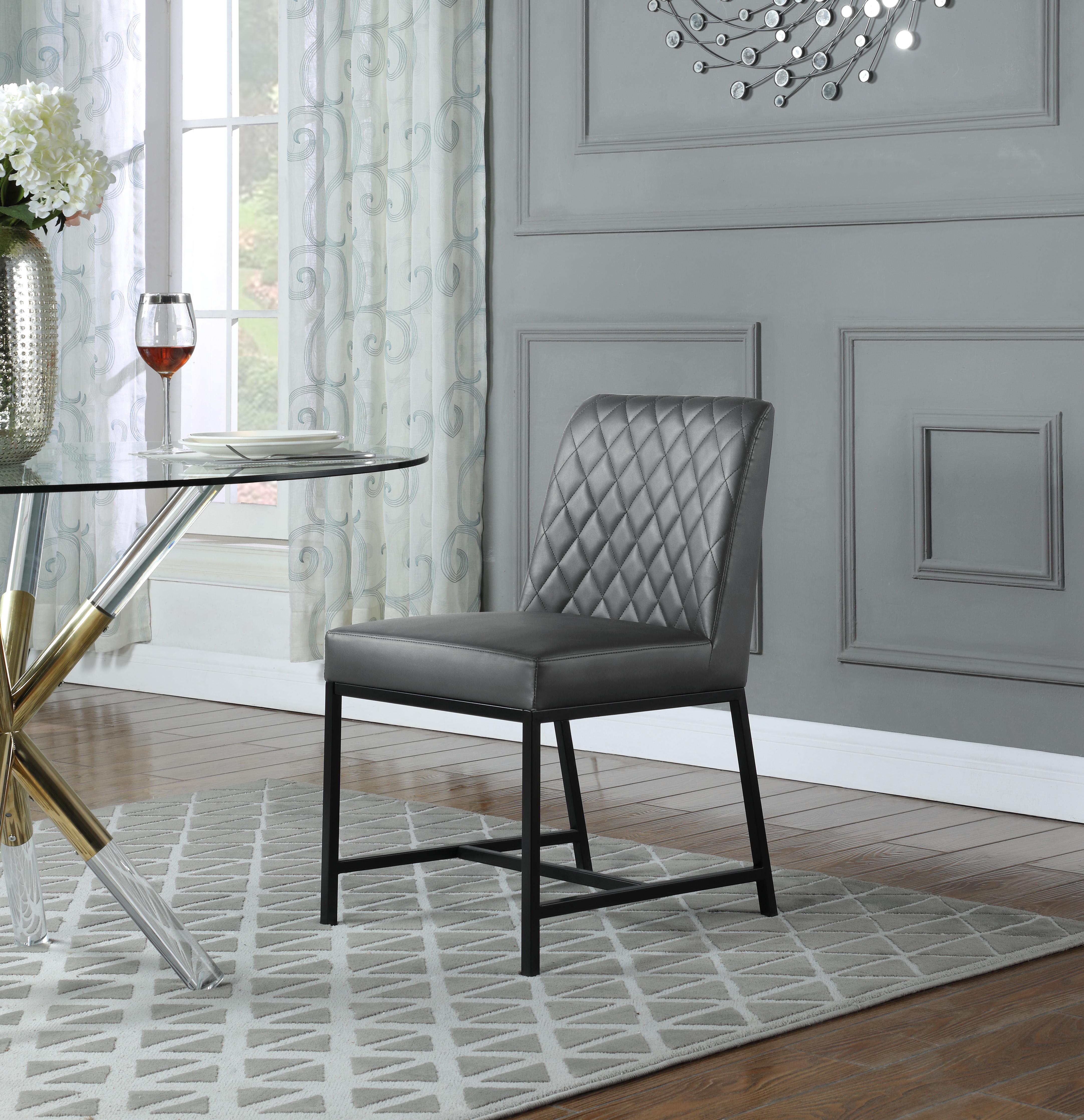 Bryce Grey Faux Leather Dining Chair - Luxe Home Furnishings (Jersey City, NJ)