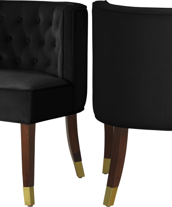 Perry Black Velvet Dining Chair - Luxe Home Furnishings (Jersey City, NJ)