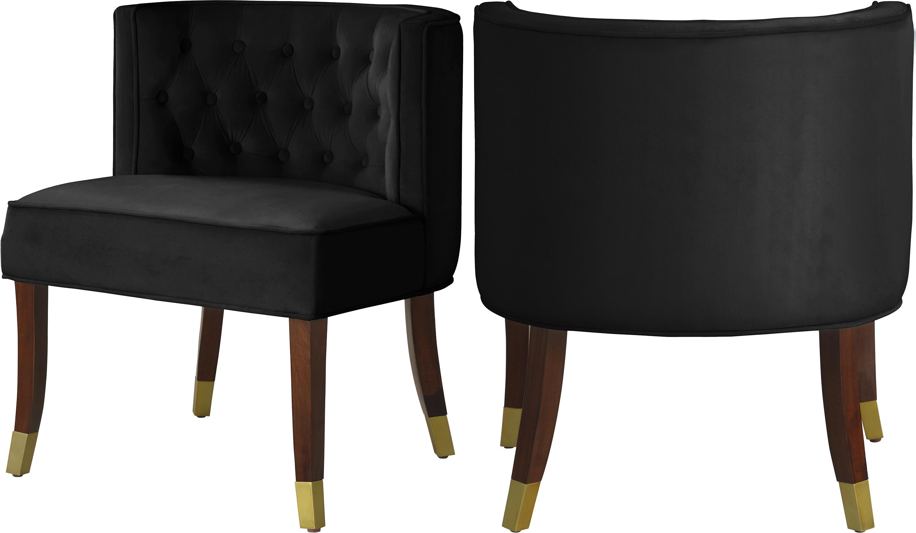 Perry Black Velvet Dining Chair - Luxe Home Furnishings (Jersey City, NJ)