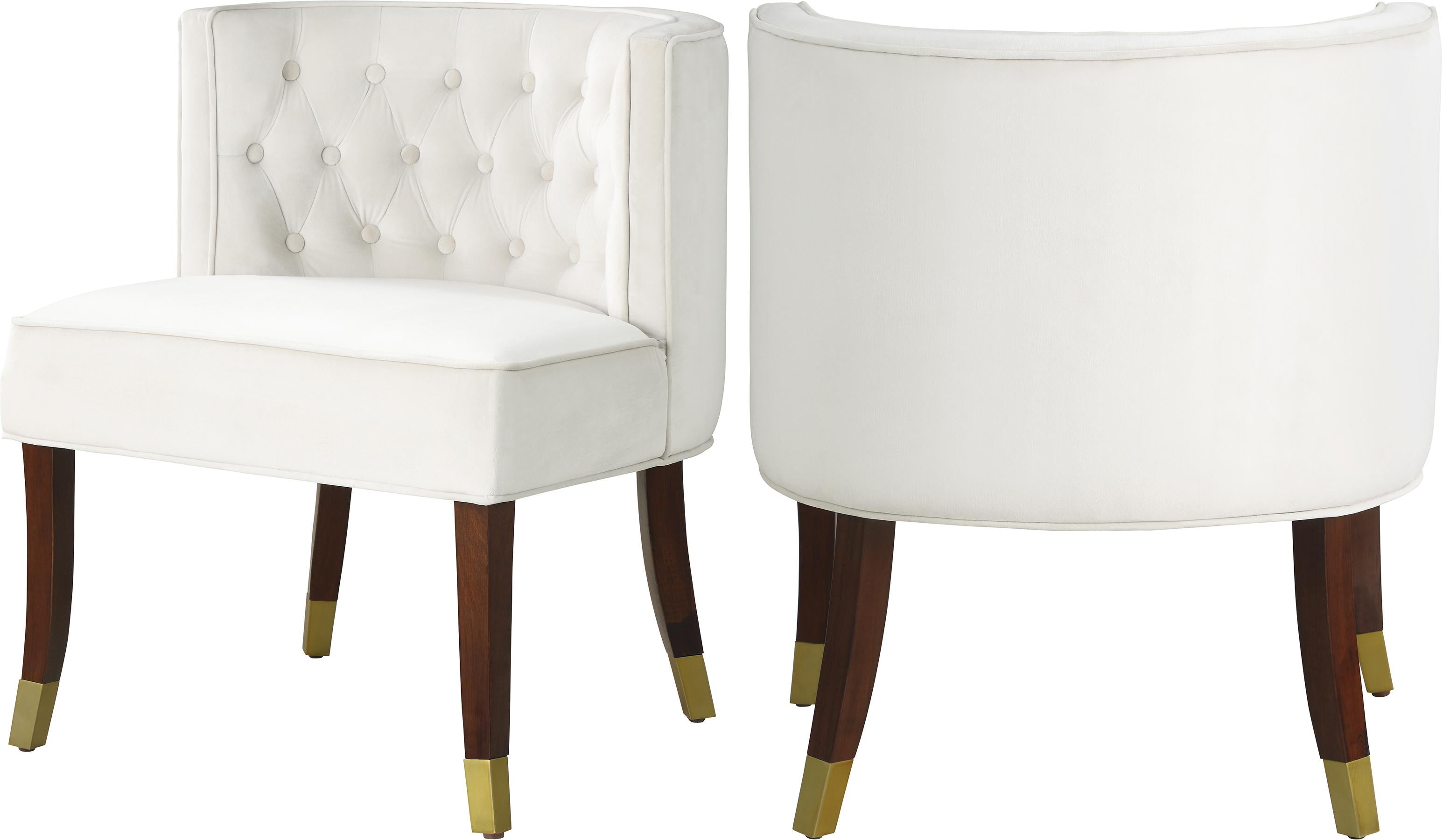 Perry Cream Velvet Dining Chair - Luxe Home Furnishings (Jersey City, NJ)