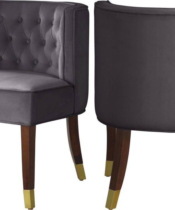 Perry Grey Velvet Dining Chair - Luxe Home Furnishings (Jersey City, NJ)