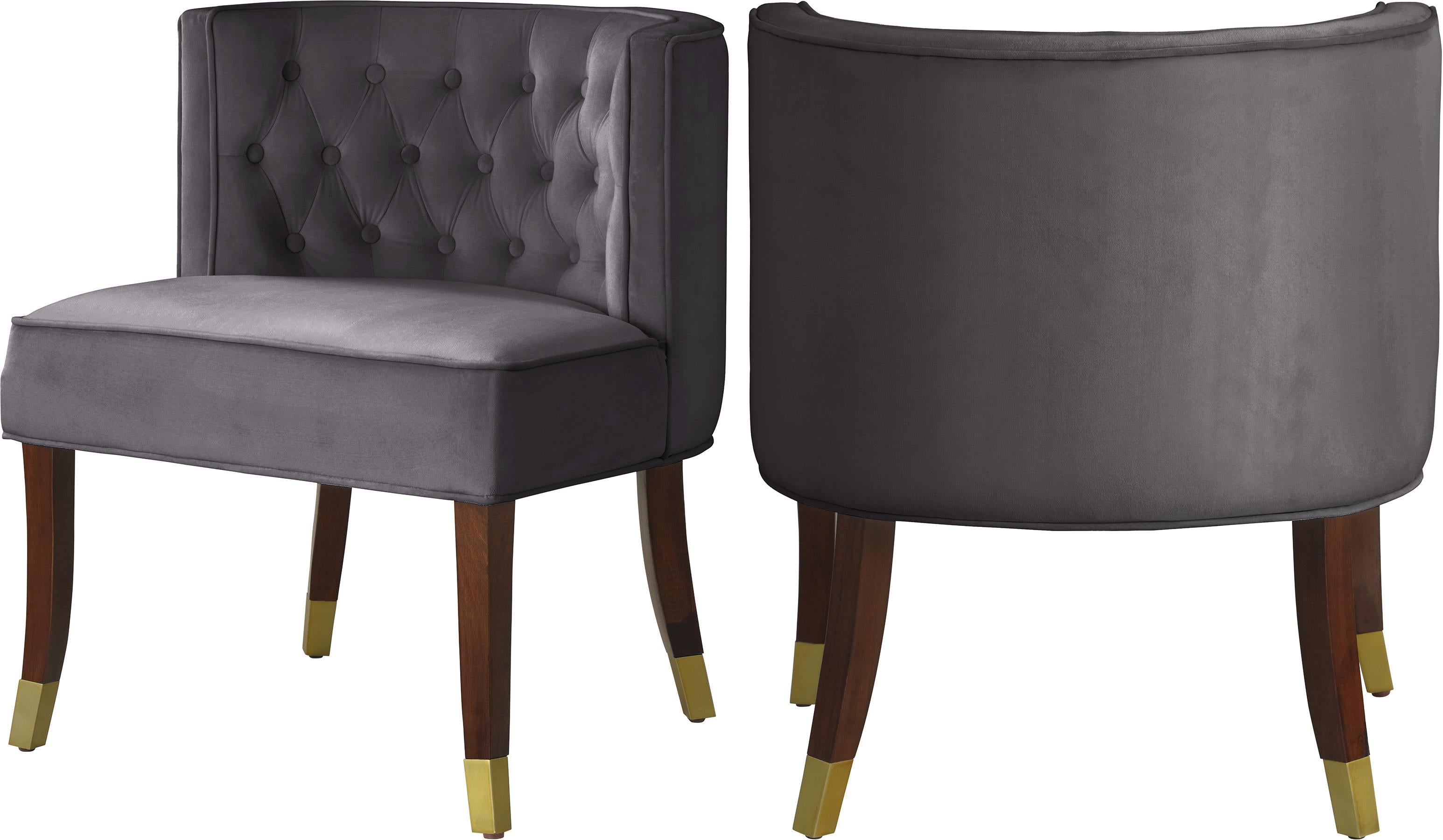 Perry Grey Velvet Dining Chair - Luxe Home Furnishings (Jersey City, NJ)
