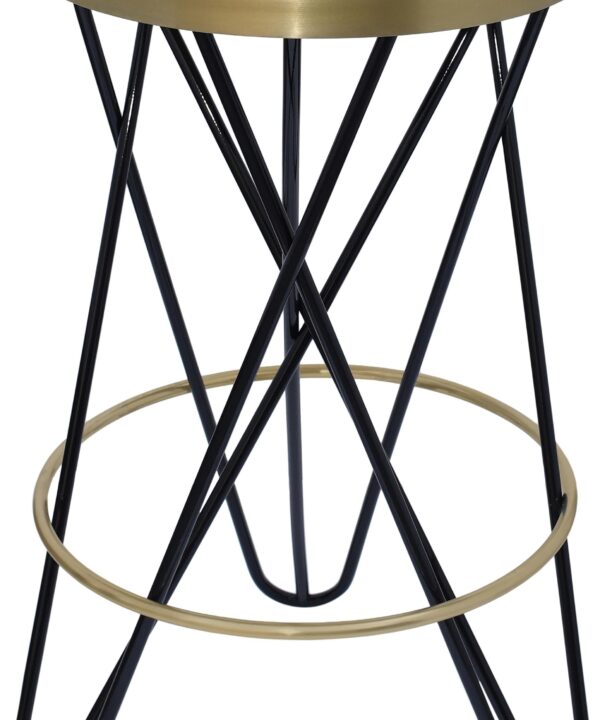 Mercury Black / Gold Counter Stool - Luxe Home Furnishings (Jersey City, NJ)