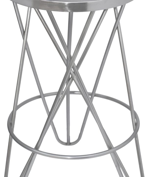 Mercury Silver Counter Stool - Luxe Home Furnishings (Jersey City, NJ)