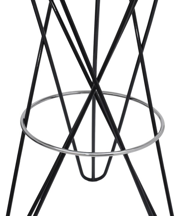 Mercury Black / Silver Bar Stool - Luxe Home Furnishings (Jersey City, NJ)
