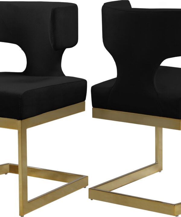Alexandra Black Velvet Dining Chair - Luxe Home Furnishings (Jersey City, NJ)