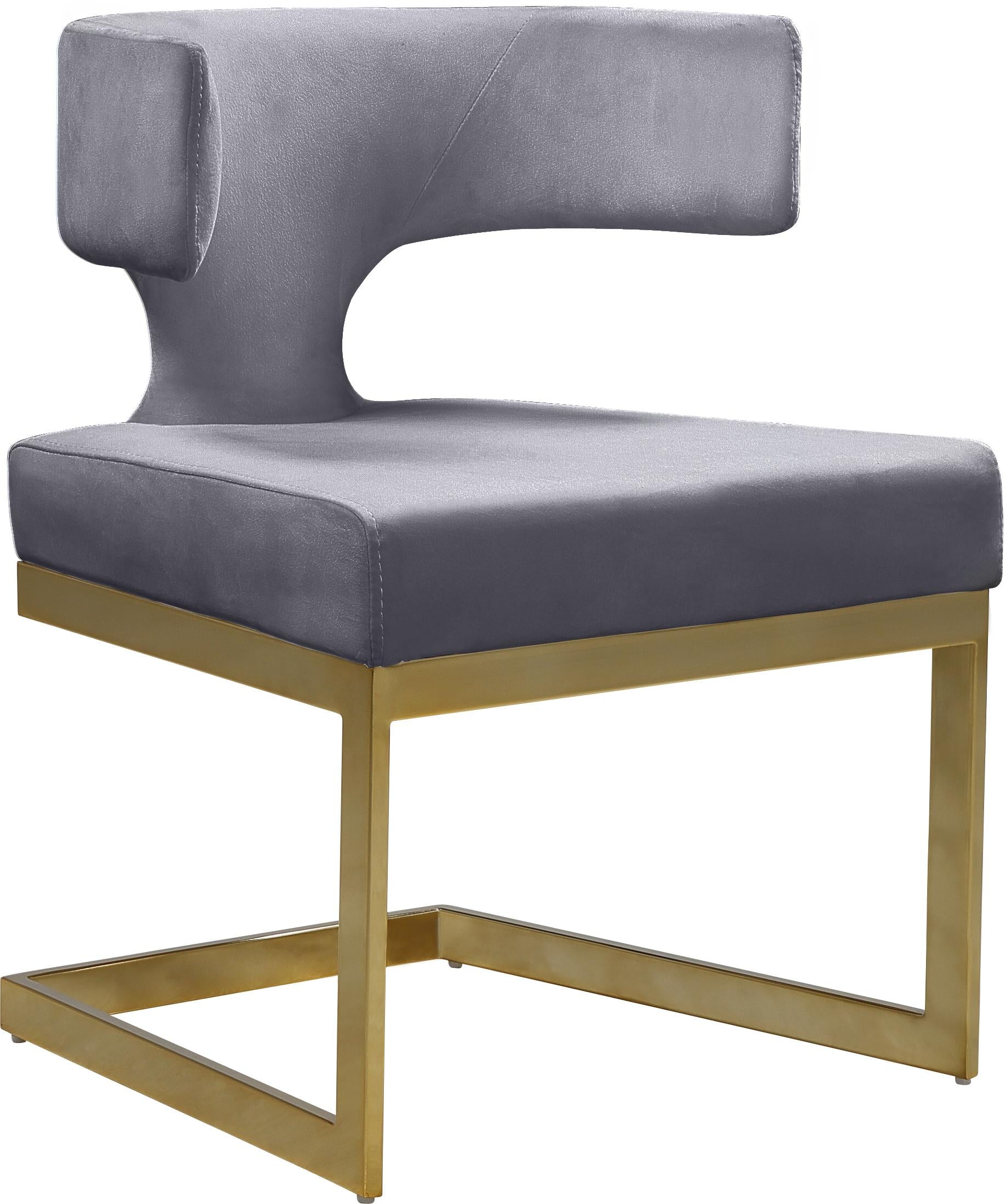 Alexandra Grey Velvet Dining Chair - Luxe Home Furnishings (Jersey City, NJ)