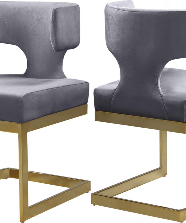 Alexandra Grey Velvet Dining Chair - Luxe Home Furnishings (Jersey City, NJ)