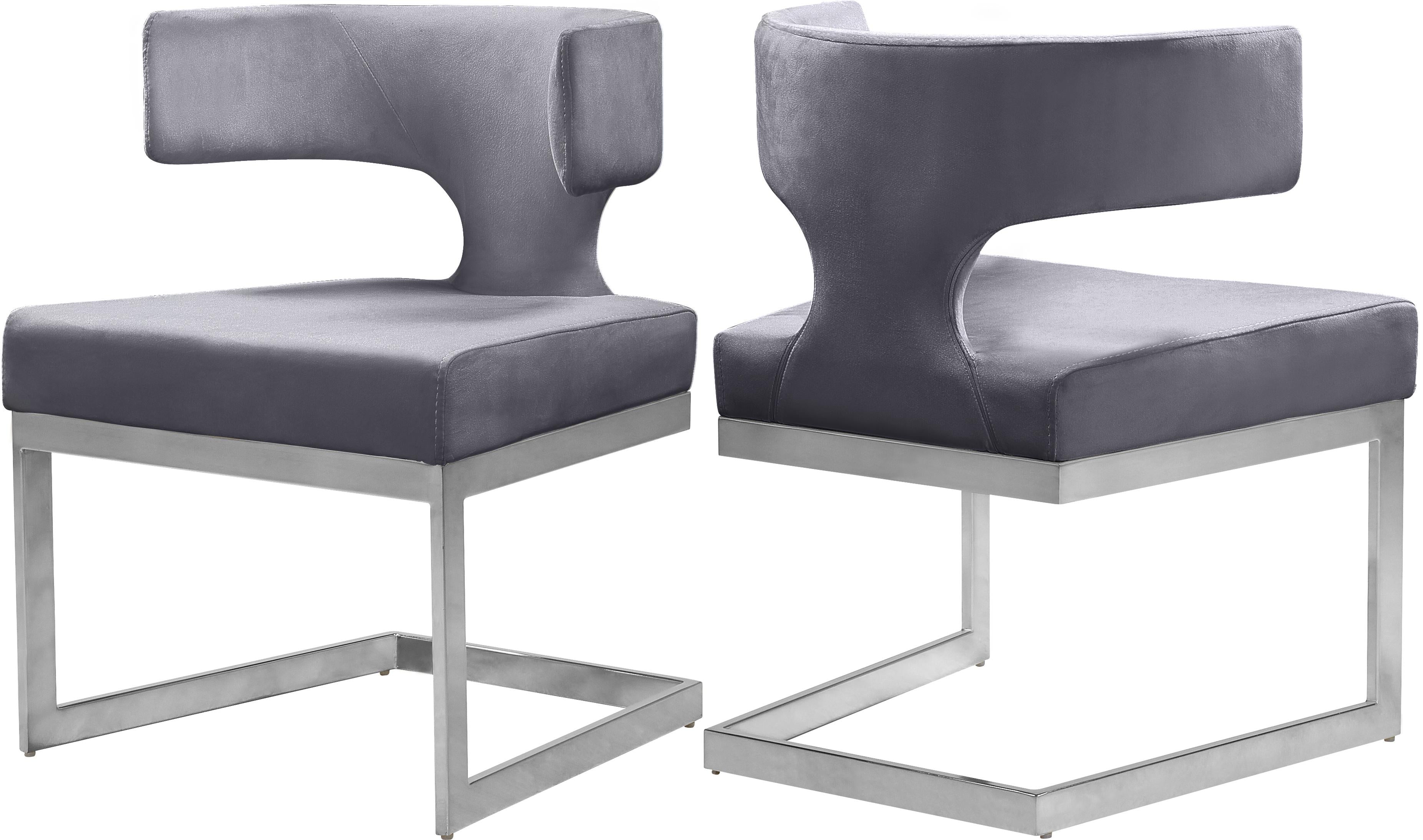 Alexandra Grey Velvet Dining Chair - Luxe Home Furnishings (Jersey City, NJ)